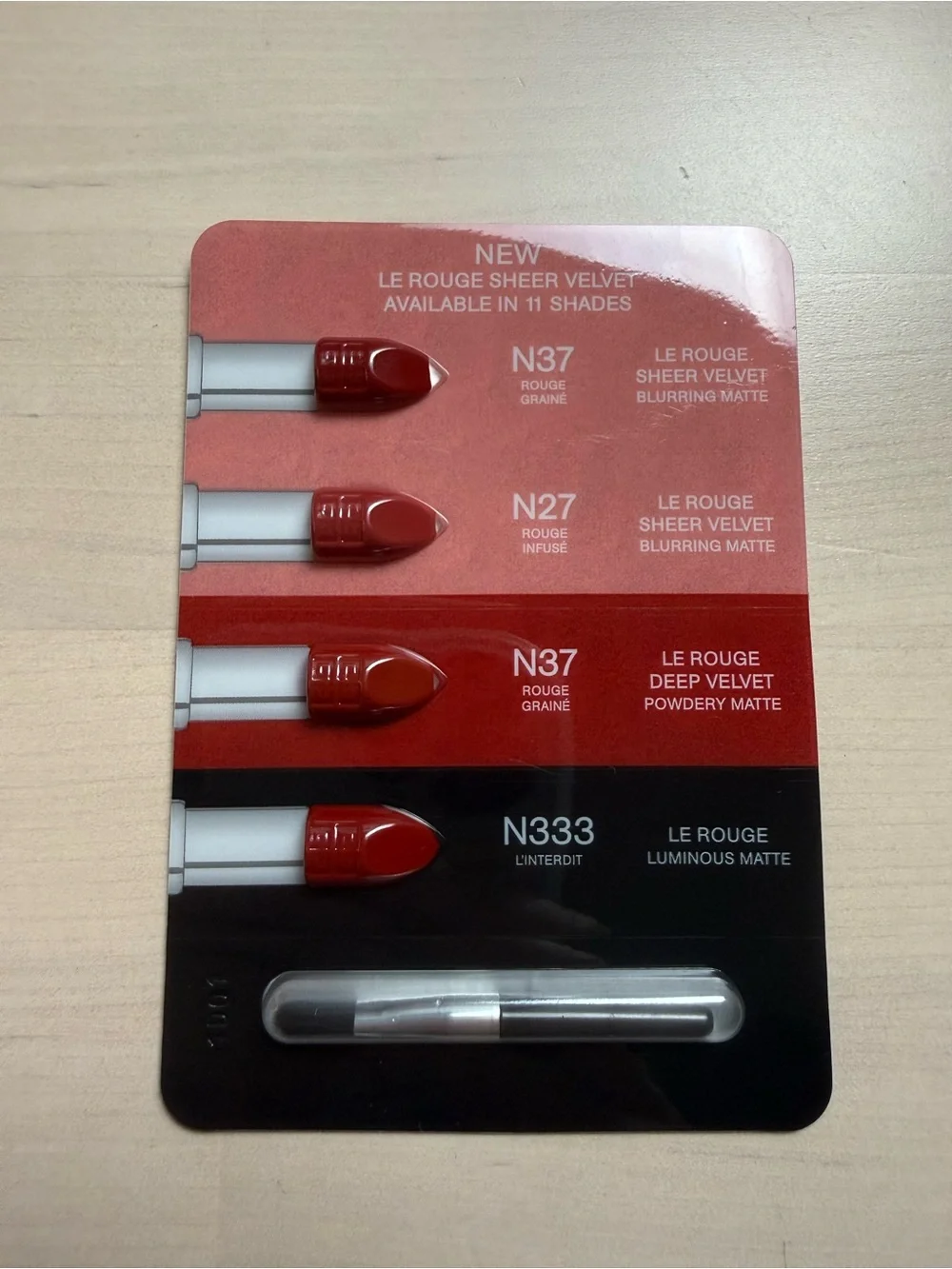 Givenchy Red Lipstick samples Le Rouge Sheer Velvet